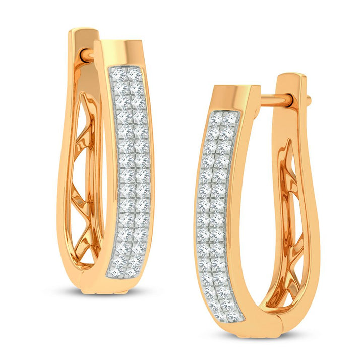 14K 0.21CT DIAMOND EARRING