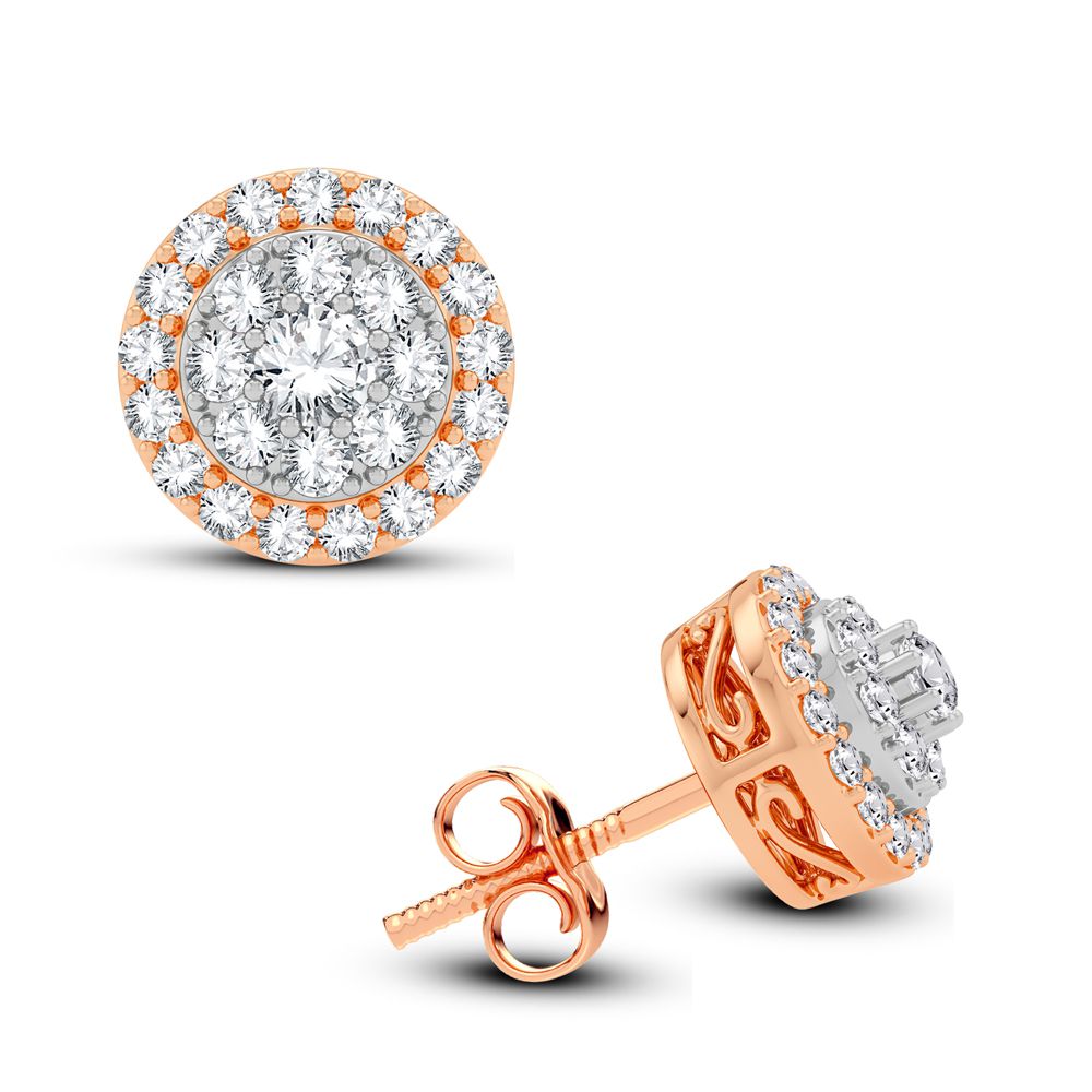 14K 0.62CT Diamond Earring