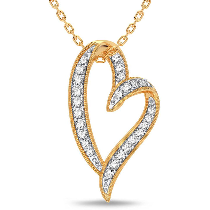 14K 0.15CT Diamond Pendant