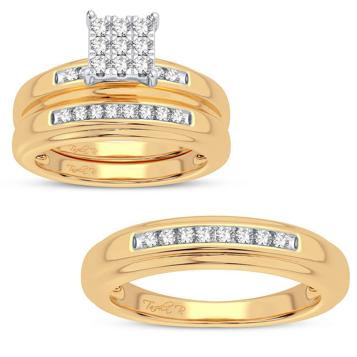 10K 0.50CT DIAMOND TRIO SET