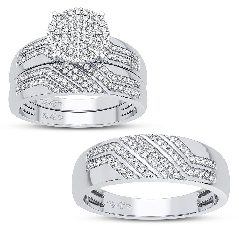 10K 0.50CT DIAMOND TRIO SET