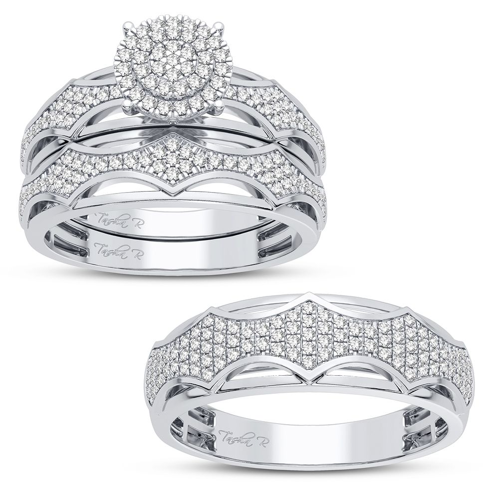 10K 0.50CT DIAMOND TRIO SET
