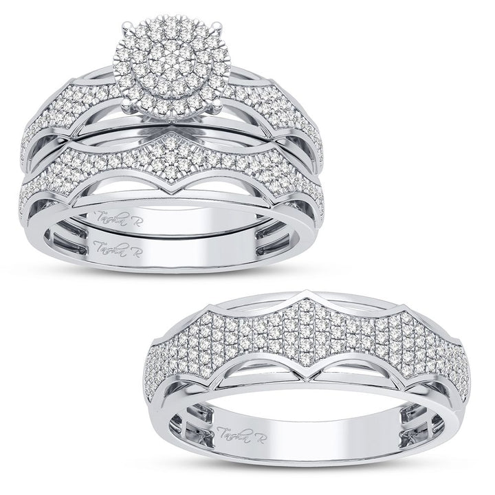 10K 0.50CT DIAMOND TRIO SET