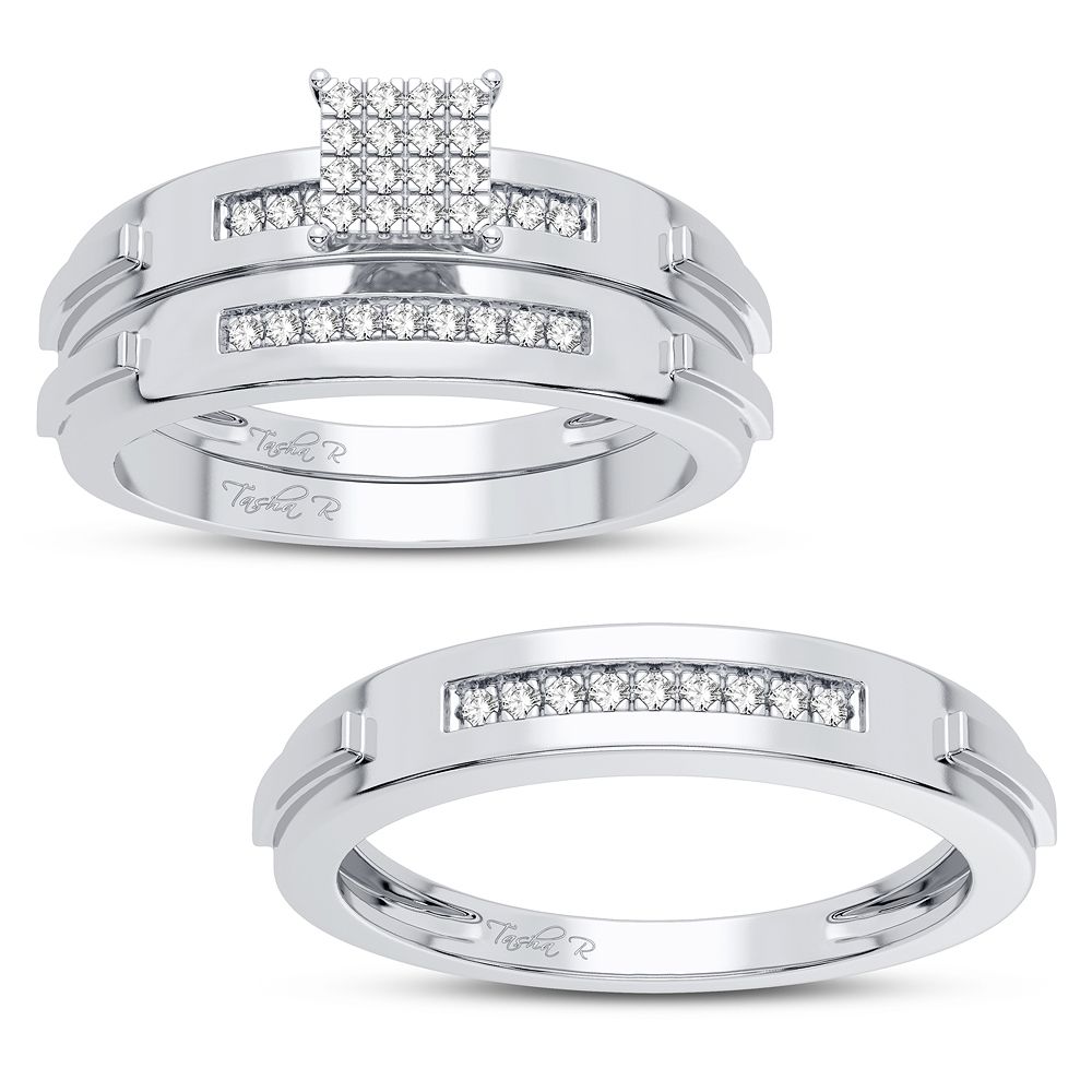 10K 0.20CT DIAMOND TRIO SET