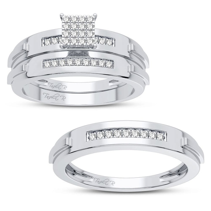 10K 0.20CT DIAMOND TRIO SET