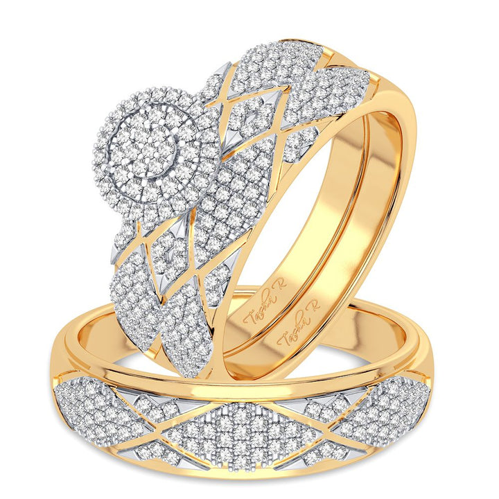 10K 0.50CT DIAMOND TRIO SET