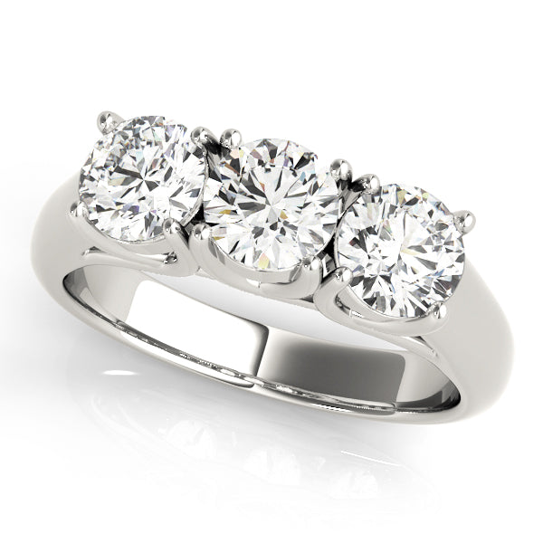 ENGAGEMENT RINGS 3 STONE ROUND